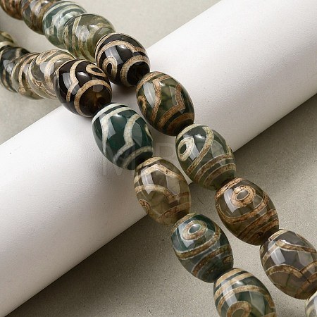 Tibetan Style dZi Beads Strands G-S389-A12-1