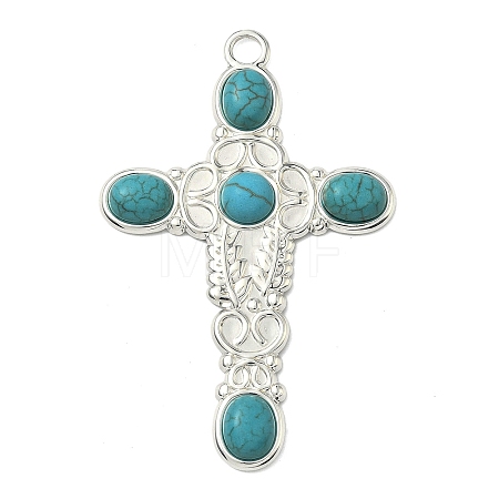 Dyed Synthetic Turquoise Big Pendants STAS-G374-05S-20-1