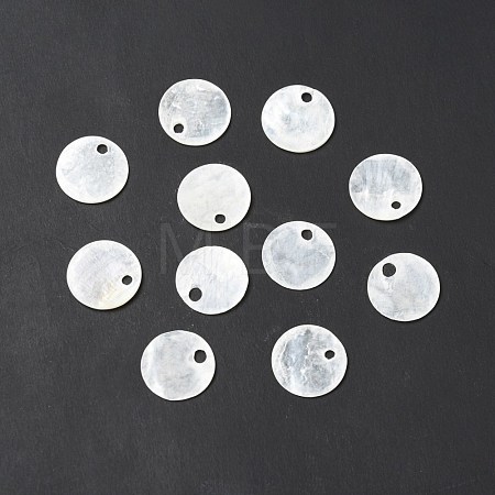 Natural Capiz Shell Charms BSHE-G029-15-1