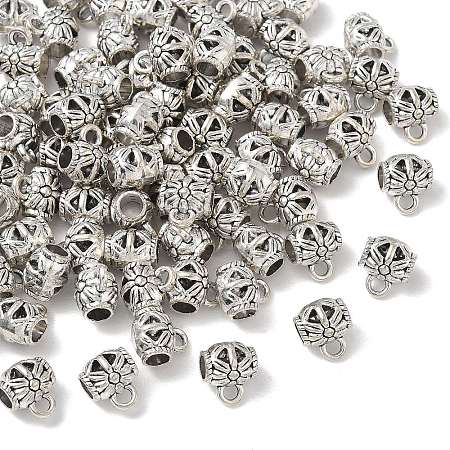 Tibetan Style Alloy Tube Bails AL-CBA612E-09AS-1