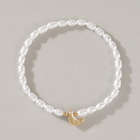 Adjustable Synthetic Non-magnetic Hematite & Imitation Pearl Beaded Stretch Bracelets for Women DB0694-7-1