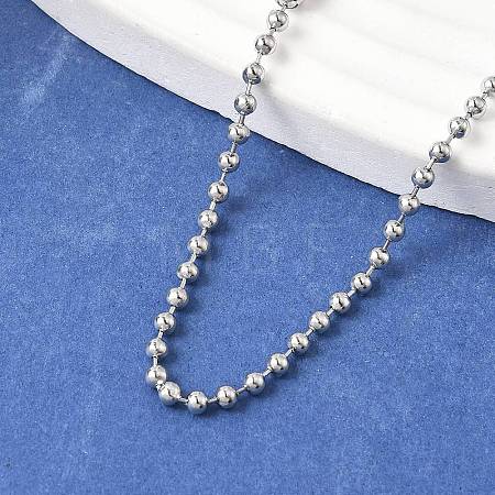 Tarnish Resistant Classic Plain 304 Stainless Steel Mens Womens Ball Chain Necklaces STAS-M174-007-1