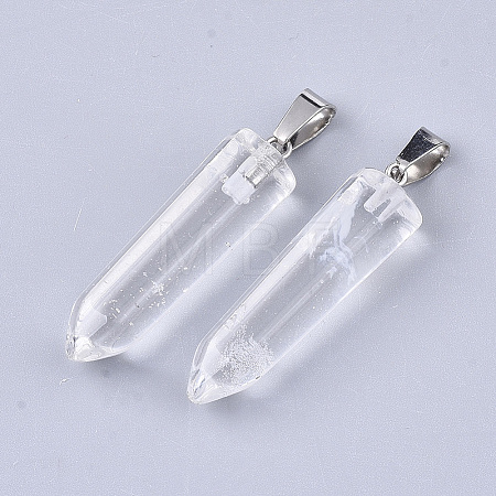 Watermelon Stone Glass Point Pendants G-R220-34T-1