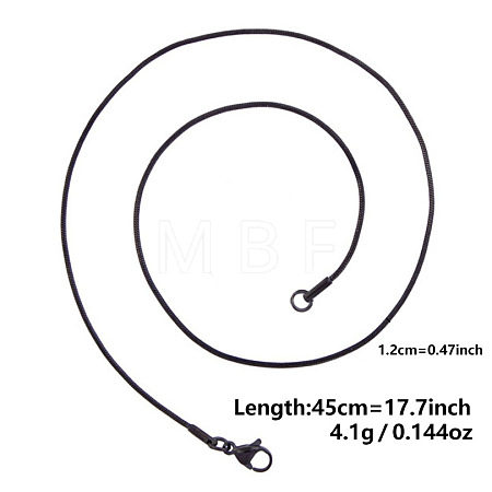 1.2MM Unisex 304 Stainless Steel Snake Chains Necklaces YO4082-4-1