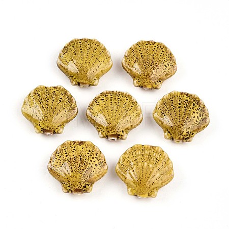 Handmade Porcelain Beads PORC-N009-01G-1