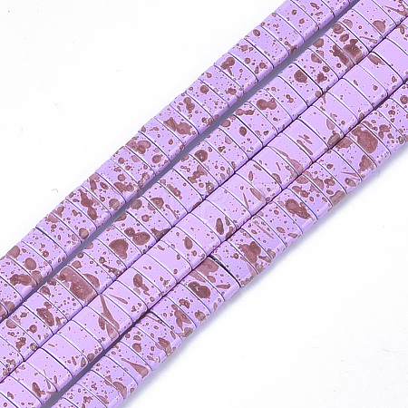 Spray Painted Non-magnetic Synthetic Hematite Beads G-T124-02H-1