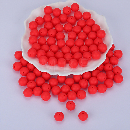 Round Silicone Focal Beads SI-JX0046A-131-1