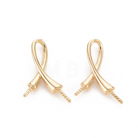 Brass Peg Bails Pendants X-KK-T062-199G-NF-1