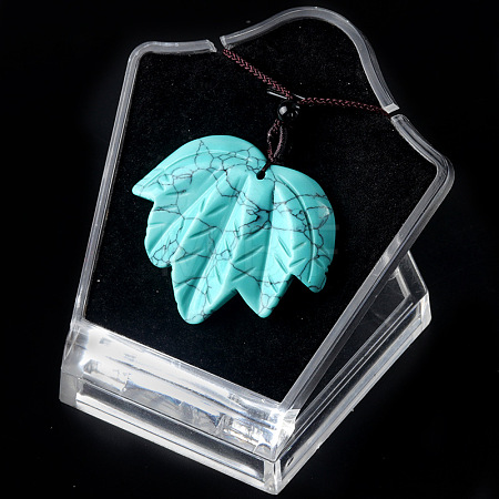 Synthetic Turquoise Pendants Necklaces PW-WG25252-14-1