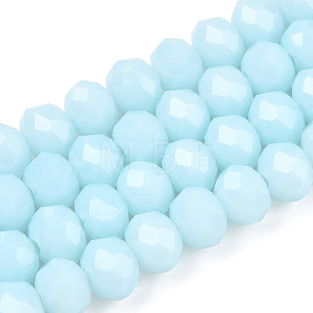 Opaque Solid Color Glass Beads Strands X-EGLA-A034-P8mm-D06-1