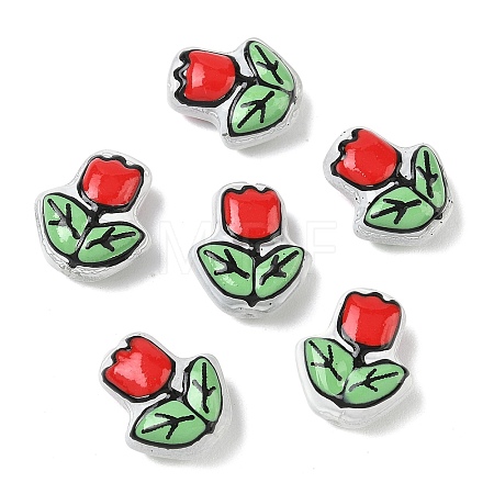 Transparent Glass Enamel Beads LAMP-C023-01F-1