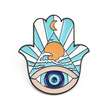 Evil Eye Alloy Enamel Brooch JEWB-K018-37A-EB-1