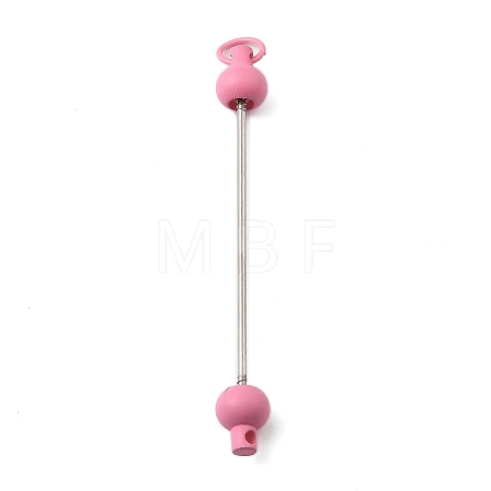 Plastic Beadable Keychain Bar for Jewelry Making DIY Crafts AJEW-C040-01B-1-1