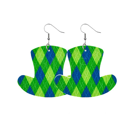 Saint Patrick's Day Imitation Leather Dangle Earrings FS-WG4E1C6-16-1