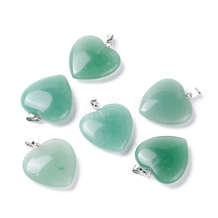 Natural Green Aventurine Pendants G-G956-B37-FF-1