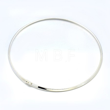 Brass Choker Collar Necklace Making X-BJEW-F132-02S-1