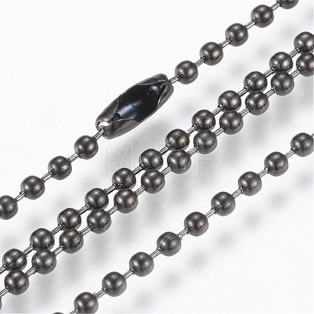 304 Stainless Steel Ball Chain Necklace MAK-R012-02B-1