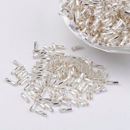 Glass Twisted Bugle Beads X-SEED-E002-12mm-821#-1