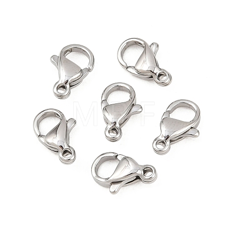 Non-Tarnish 316 Surgical Stainless Steel Lobster Claw Clasps X-STAS-316-FL10A-1