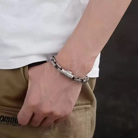 Brass Rectangle Link Chain Bracelets for Men FS-WG04BA2-02-1