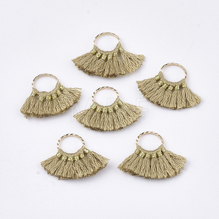 Polycotton(Polyester Cotton) Tassel Pendants Decorations FIND-S302-11R-1