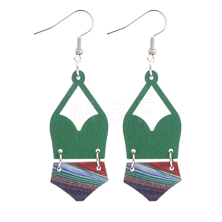 Alloy with Imitation Leather Dangle Earrings FS-WG30D02-17-1