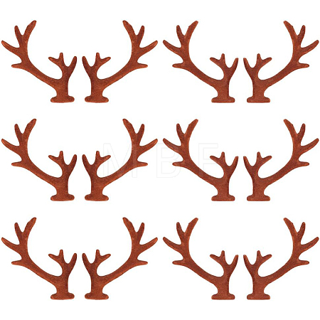 36Pcs 2 Styles Velvet and Plastic Antler Snowman Hand Branch FIND-GF0007-09B-1