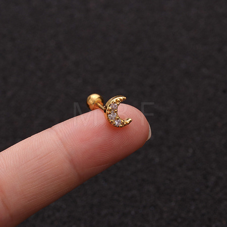 Brass Micro Pave Clear Cubic Zirconia Cartilage Earrings for Women WGD0011-30-1