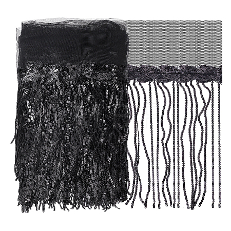Polyester Fringe Lace Trim DIY-WH0671-008E-1