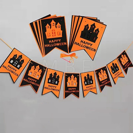16Pcs 2 Color Flag Felt Ornaments DIY-B054-02D-1