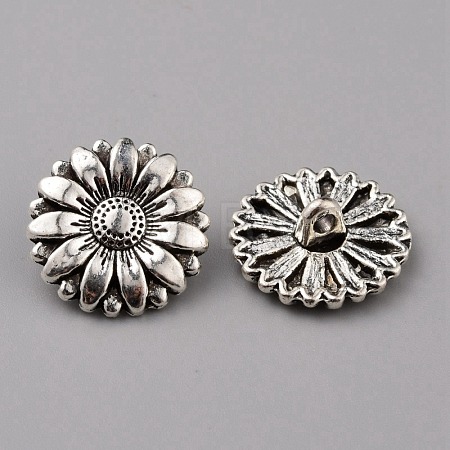 1-Hole Alloy Shank Buttons BUTT-WH0020-21-1
