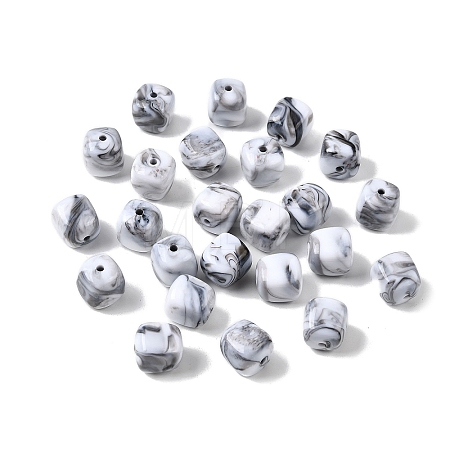 Opaque Acrylic Beads OACR-D320-01G-1