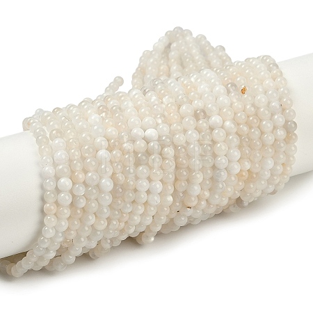 Natural White Moonstone Beads Strands G-D294-4mm-02-1