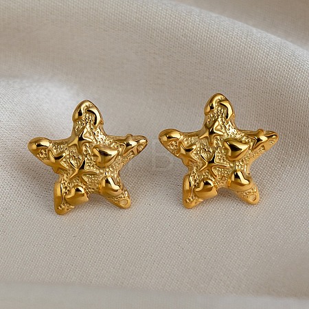 Women's 304 Stainless Steel Stud Earrings EJEW-P345-03G-1