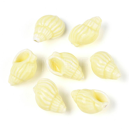 Handmade Printed Porcelain Beads PORC-T133-01E-01-1
