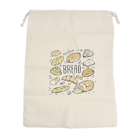 Cotton Cloth Bread Print Pouches ABAG-A012-01D-1