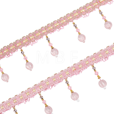 Curtain Plastic Beaded Fringe Trim OCOR-WH0090-69B-1