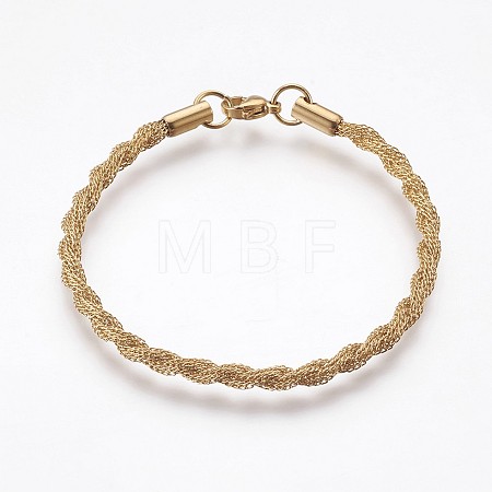 Ion Plating(IP) 304 Stainless Steel Chain Bracelets BJEW-P236-27G-1