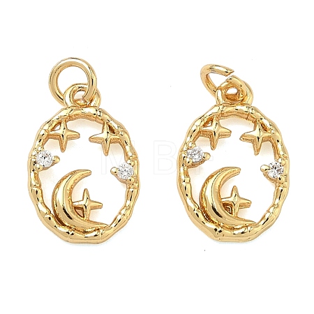 Brass Micro Pave Cubic Zirconia Pendants KK-A291-33A-G-1