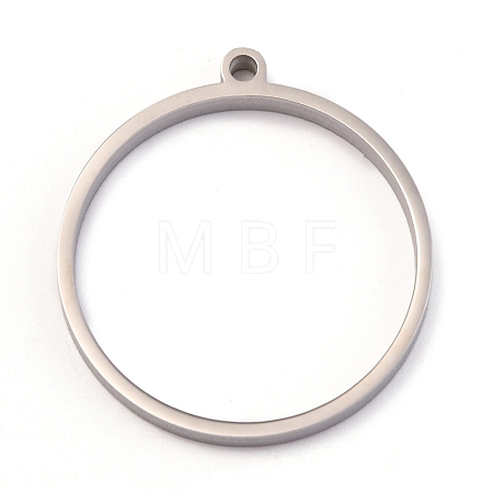 Tarnish Resistant 304 Stainless Steel Open Back Bezel Polishing Pendants STAS-K208-15P-1