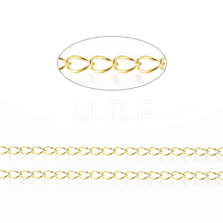 Brass Twisted Chains CHC-Q001-5x4mm-G-1