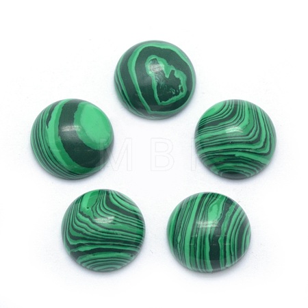 Synthetic Malachite Cabochons G-P393-R49-10MM-1