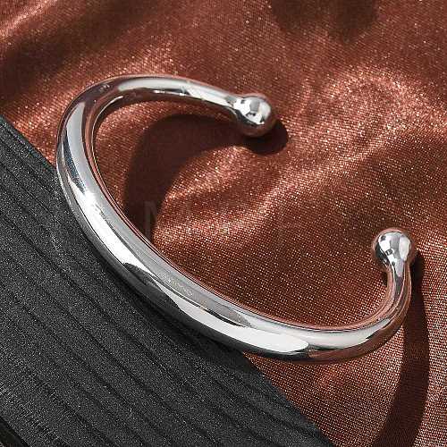 304 Stainless Steel Cuff Bangles BJEW-S161-08S-1