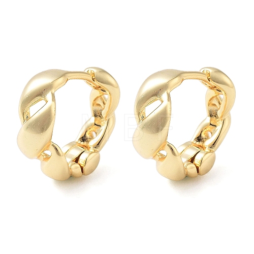 Brass Curly Hoop Earrings for Women EJEW-F347-01G-01-1