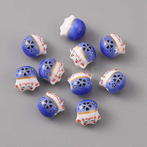 Handmade Porcelain Beads PORC-WH0016-02C-1