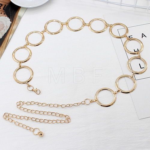 Alloy Ring Link Waist Chains for Women WGA6EEF-01-1