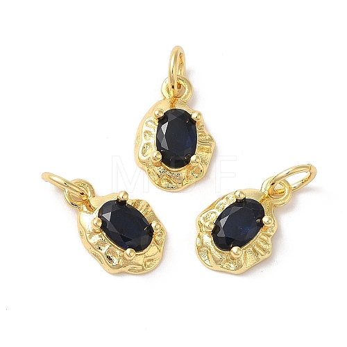 Rack Plating Brass Cubic Zirconia Charms KK-Z056-08G-03-1