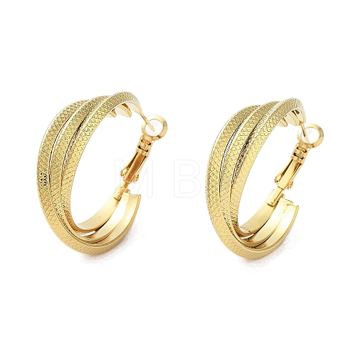 PVD Vacuum Plating 202 Stainless Steel Hoop Earrings EJEW-A041-05G-1