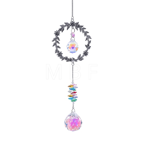 Metal Christmas Style Suncatchers PW-WG53303-01-1