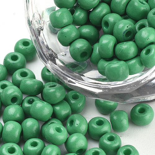 Baking Paint Glass Seed Beads SEED-Q025-4mm-M13-1